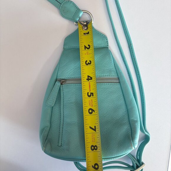 ILI New York & Toronto Leather Mini Backpack Light Green Small main image 12